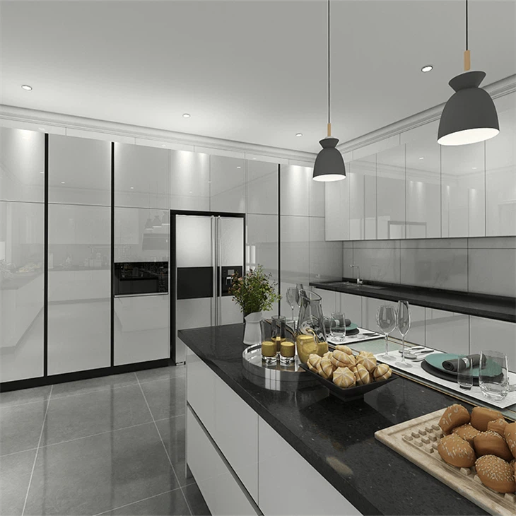 White High Gloss Kitchen Wall Units factory