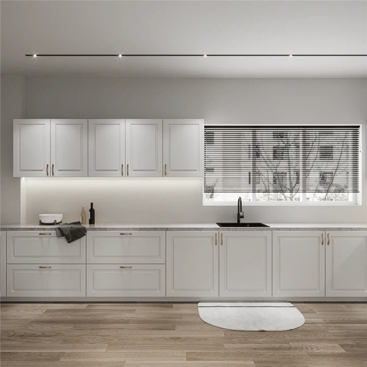 White Wood Grain Kitchen Cabinets price